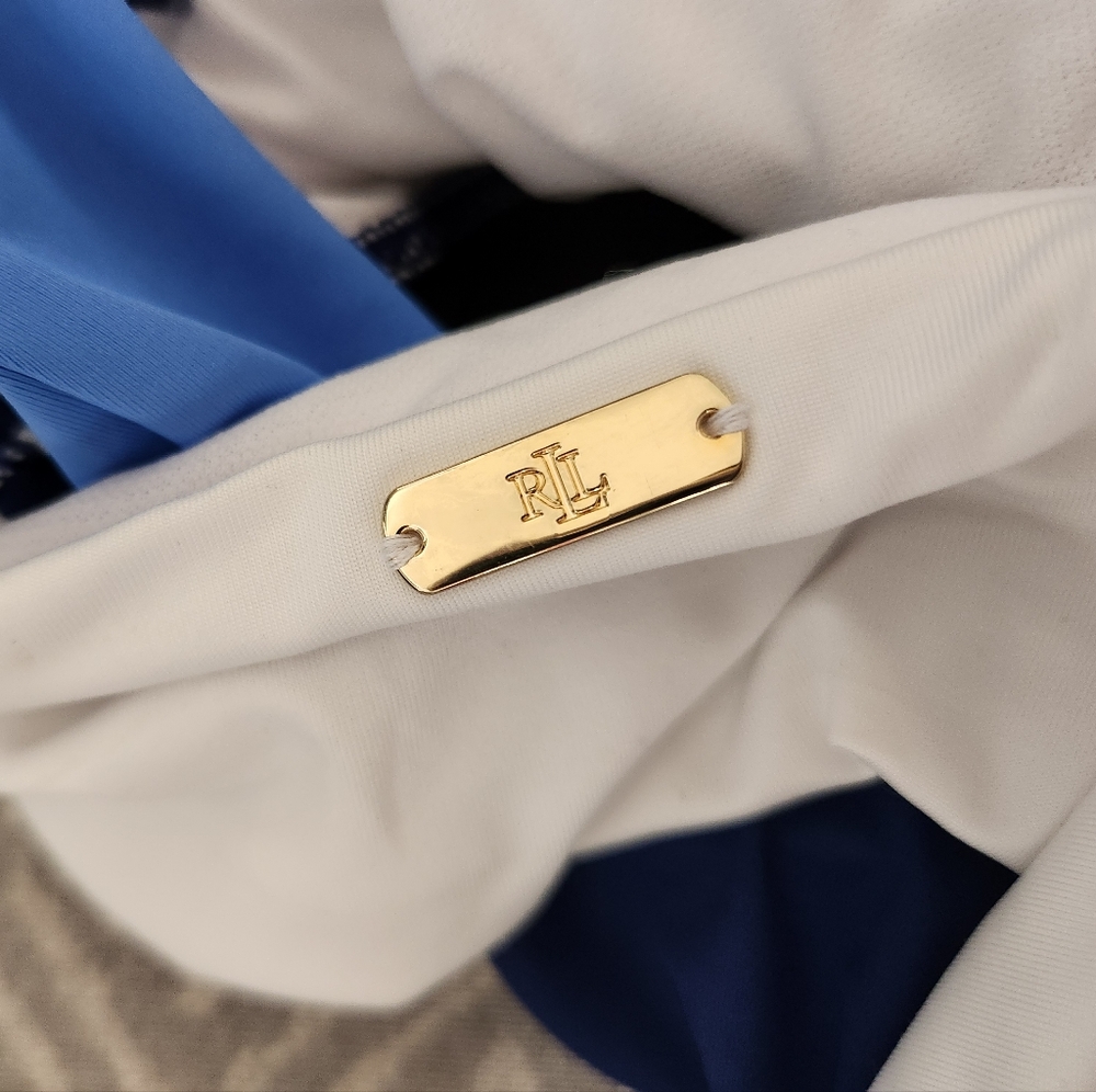 Ralph Lauren Blue and White One-Piece Swimsuit - Picture 11 of 13